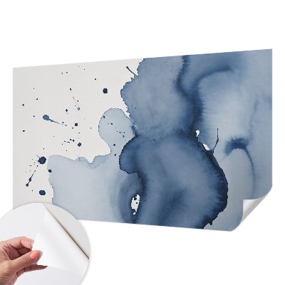 Carta da parati effetto profondità Schizzi blu navy