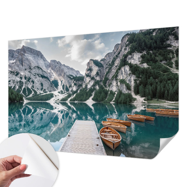 Carta da parati per cameretta panorama montano