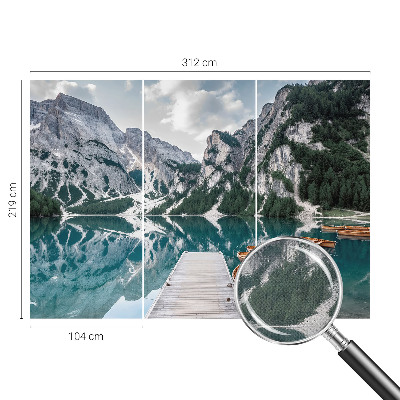 Carta da parati per cameretta panorama montano