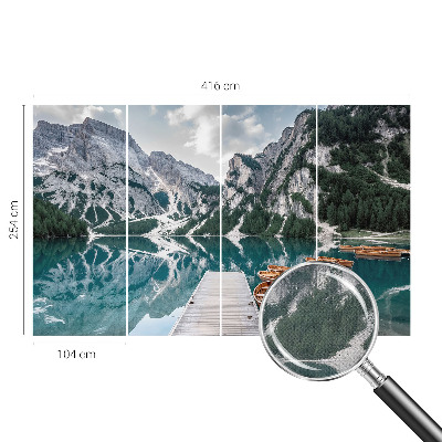 Carta da parati per cameretta panorama montano