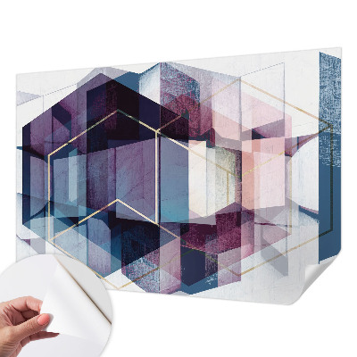 Carta da parati adesiva cubi geometrici