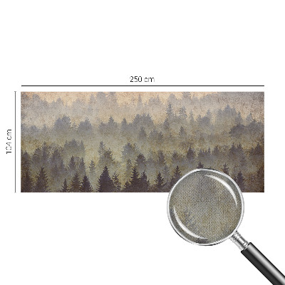 Carta da parati panoramica effetto 3D Nebbia forestale