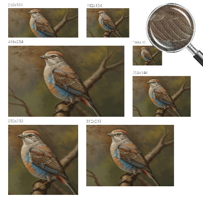 Fotomurale effetto 3D Ritratto di uccello