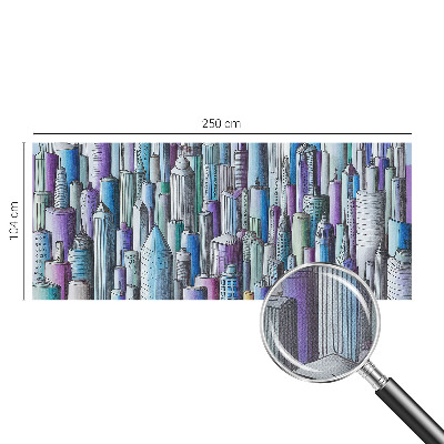Carta da parati effetto profondità Grattacieli cittadini