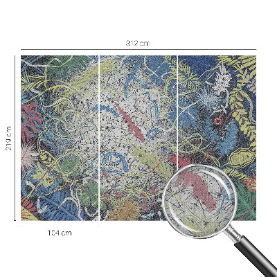 Fotomurale per cameretta Spirali di piante