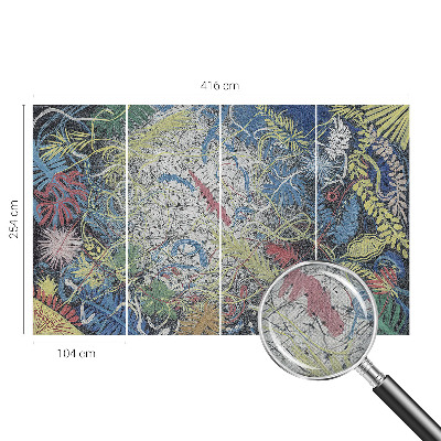 Fotomurale per cameretta Spirali di piante