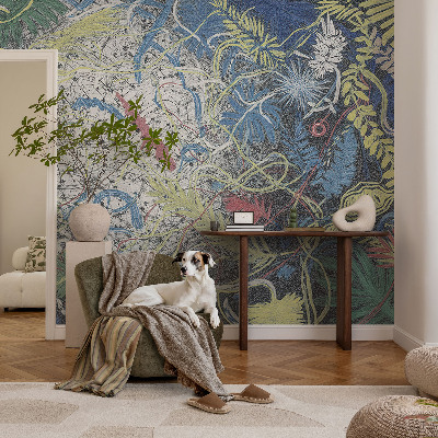 Fotomurale per cameretta Spirali di piante