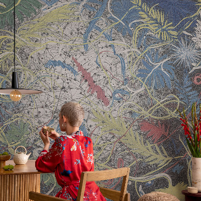 Fotomurale per cameretta Spirali di piante