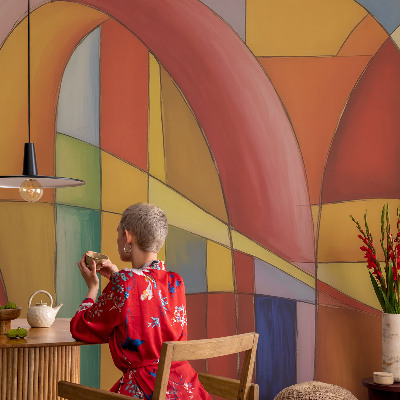 Carta da parati cameretta Forme energetiche