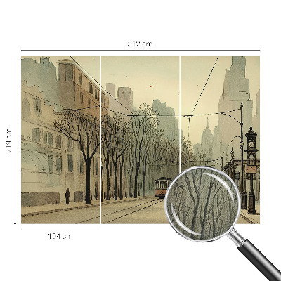 Carta da parati 3D Simmetria urbana