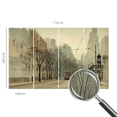 Carta da parati 3D Simmetria urbana