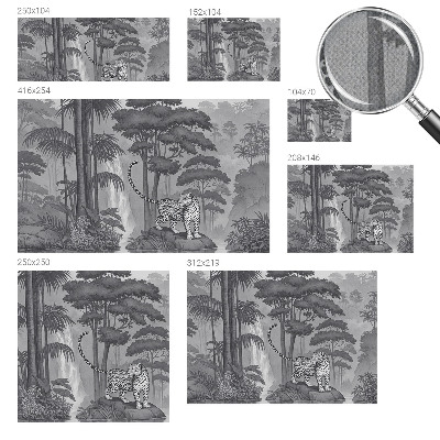 Carta da parati cameretta giungla tropicale