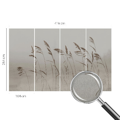 Carta da parati adesiva Erba nella nebbia