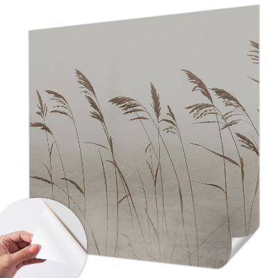 Carta da parati adesiva Erba nella nebbia