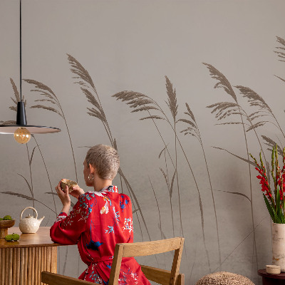 Carta da parati adesiva Erba nella nebbia