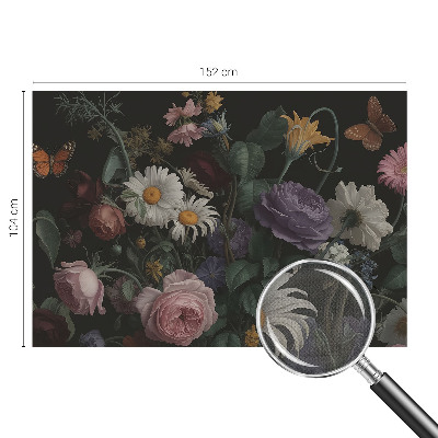 Carta da parati effetto profondità Eleganza floreale