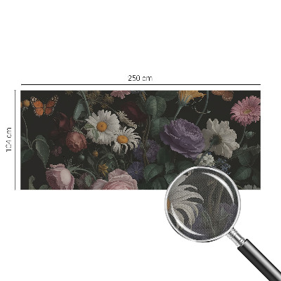 Carta da parati effetto profondità Eleganza floreale