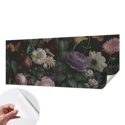 Carta da parati effetto profondità Eleganza floreale