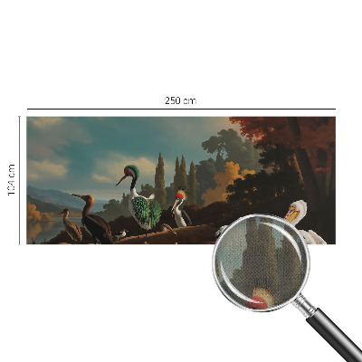Carta da parati panoramica effetto 3D Uccelli pittoreschi
