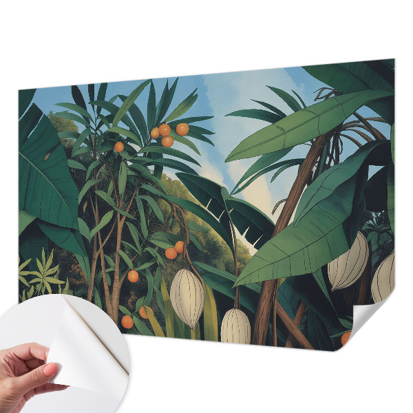Fotomurale effetto 3D giungla tropicale