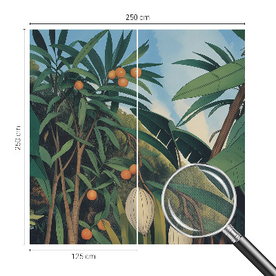 Fotomurale effetto 3D giungla tropicale