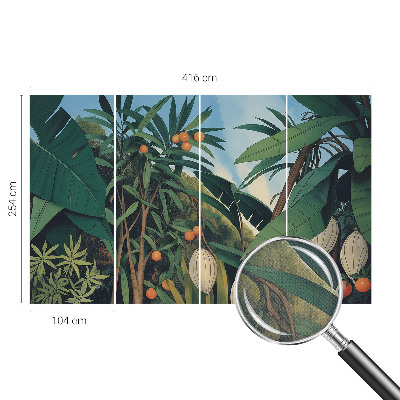 Fotomurale effetto 3D giungla tropicale