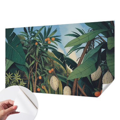 Fotomurale effetto 3D giungla tropicale