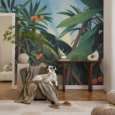 Fotomurale effetto 3D giungla tropicale