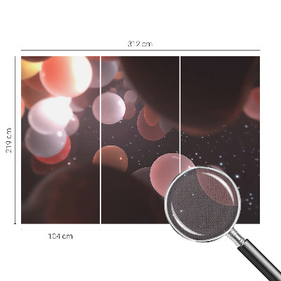 Carta da parati 3D Sfere spaziali