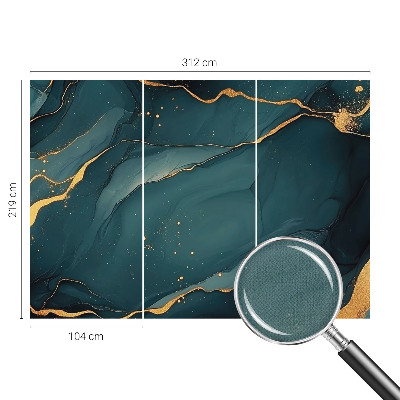 Carta da parati panoramica effetto 3D Astrazione blu scuro