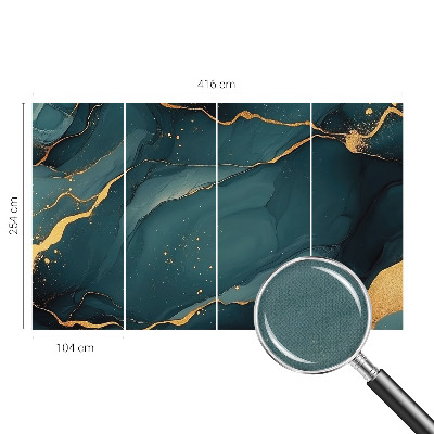 Carta da parati panoramica effetto 3D Astrazione blu scuro