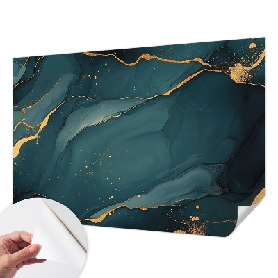 Carta da parati panoramica effetto 3D Astrazione blu scuro