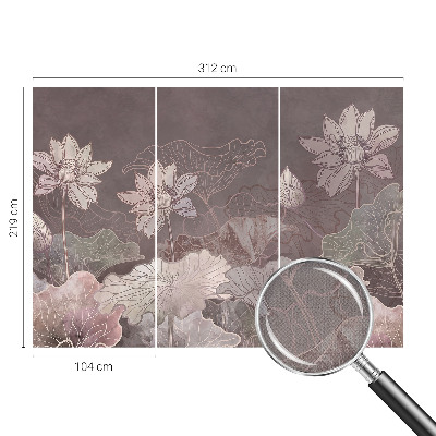 Carta da parati effetto profondità Botanica pacifica