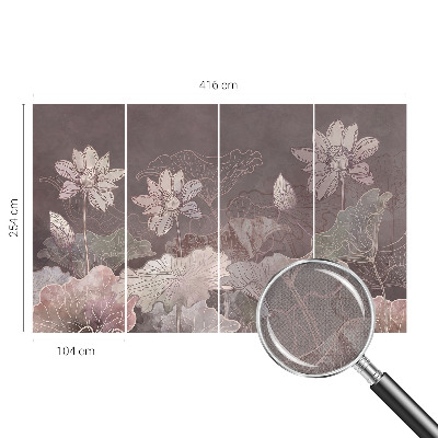 Carta da parati effetto profondità Botanica pacifica
