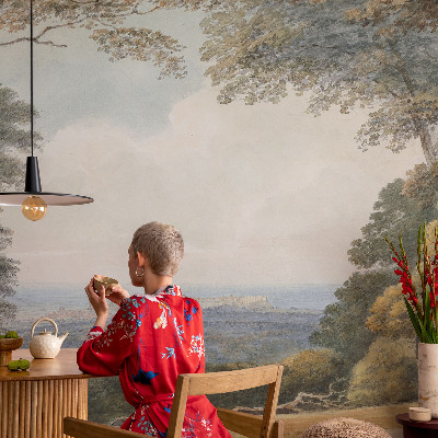 Carta da parati adesiva Paesaggio boschivo