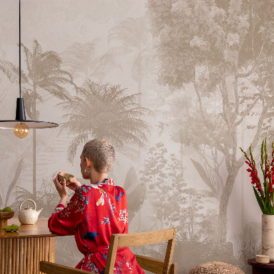 Carta da parati panoramica effetto 3D Paesaggio tropicale