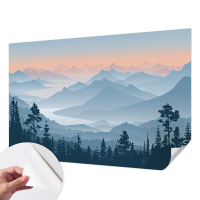 Fotomurale 3D panorama montano