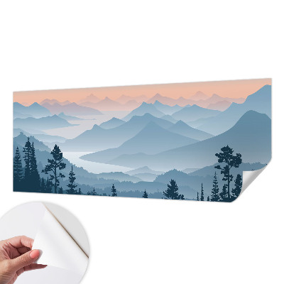 Fotomurale 3D panorama montano