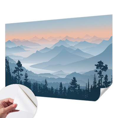 Fotomurale 3D panorama montano