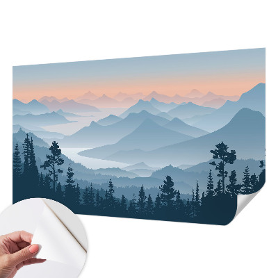 Fotomurale 3D panorama montano