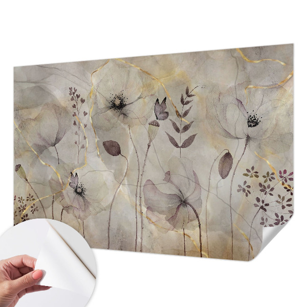 Carta da parati per cameretta Fiori delicati