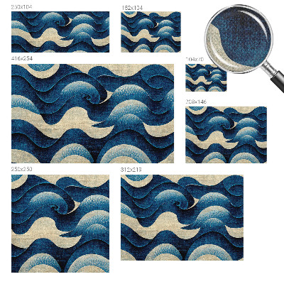 Fotomurale 3D Onde blu