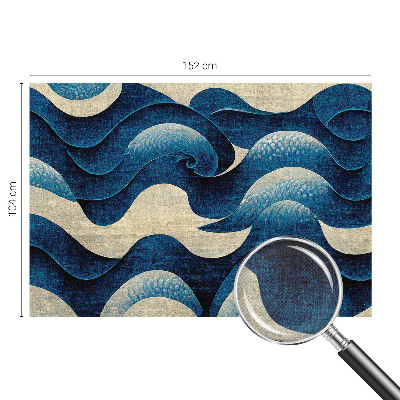 Fotomurale 3D Onde blu