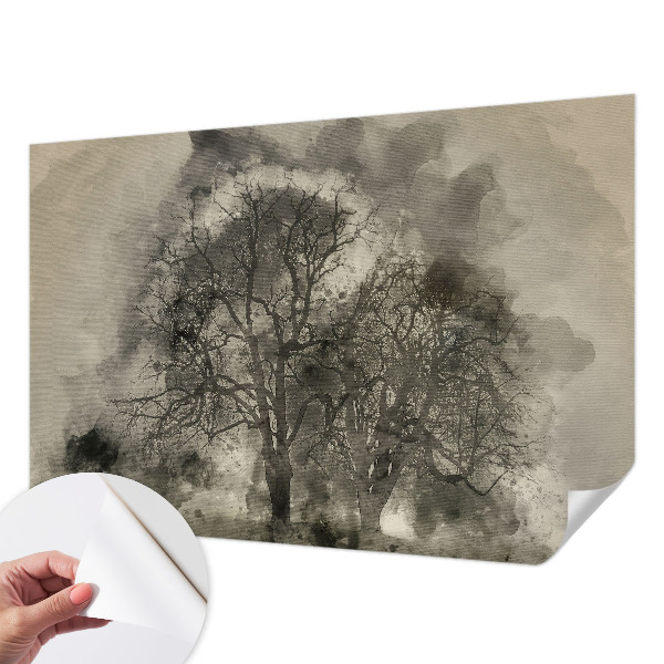 Carta da parati panoramica effetto 3D Alberi misteriosi