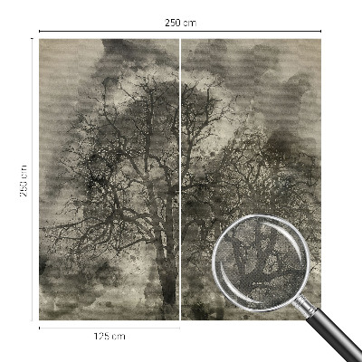 Carta da parati panoramica effetto 3D Alberi misteriosi