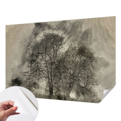 Carta da parati panoramica effetto 3D Alberi misteriosi