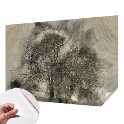 Carta da parati panoramica effetto 3D Alberi misteriosi