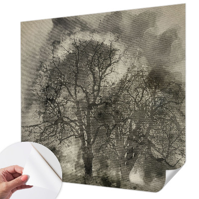 Carta da parati panoramica effetto 3D Alberi misteriosi