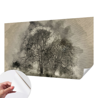 Carta da parati panoramica effetto 3D Alberi misteriosi