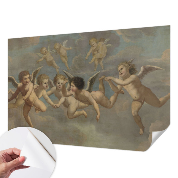 Carta da parati effetto profondità Figure angeliche